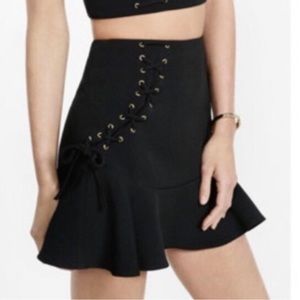 Express Black Lace Up Skirt sz 4
